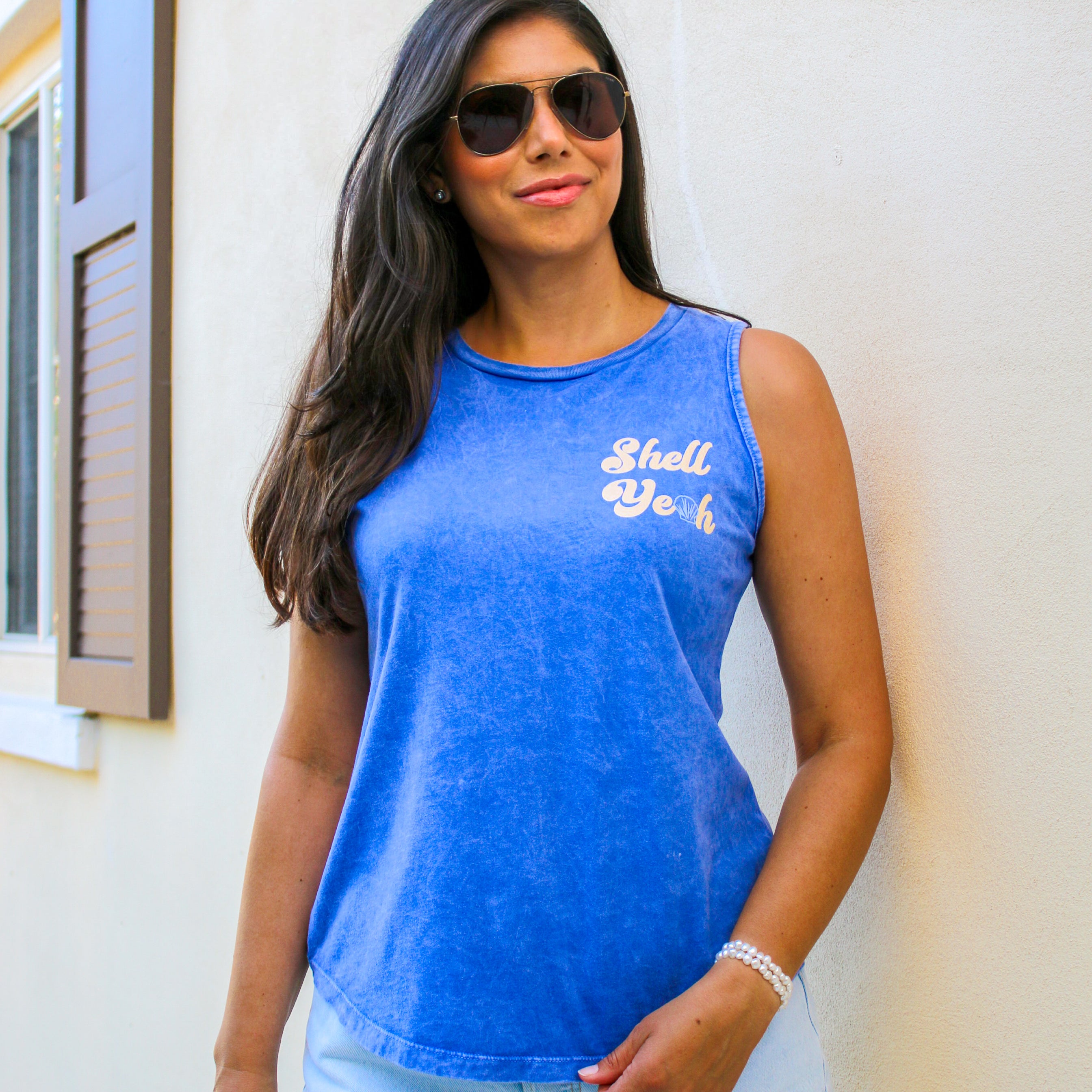 Beachly - Shell Yeah Tank - Mineral Saphire (Add-On)