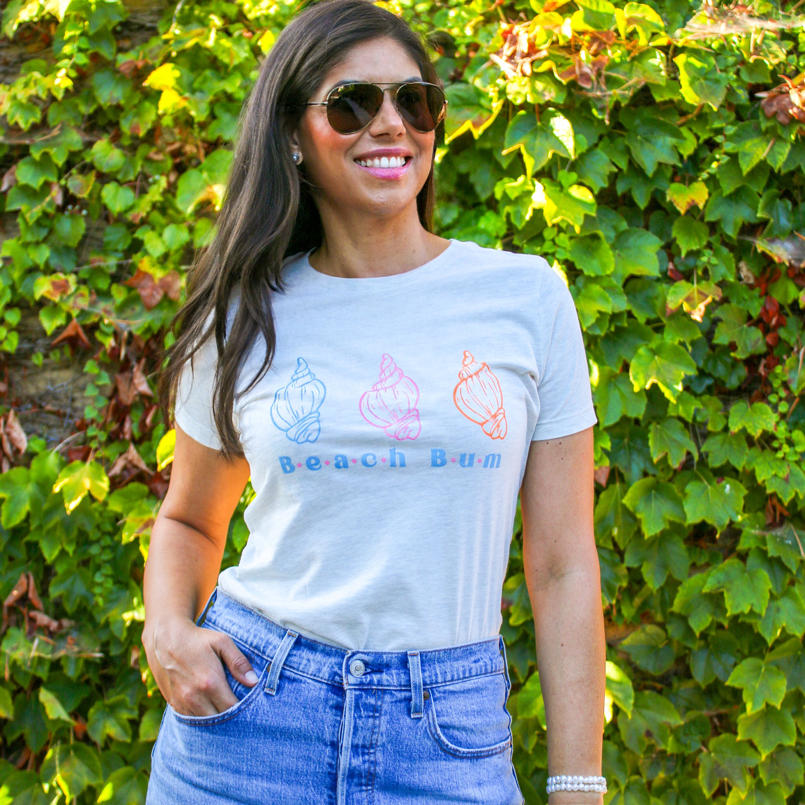Beachly - Beach Bum Tee - Oatmeal (Add-On)