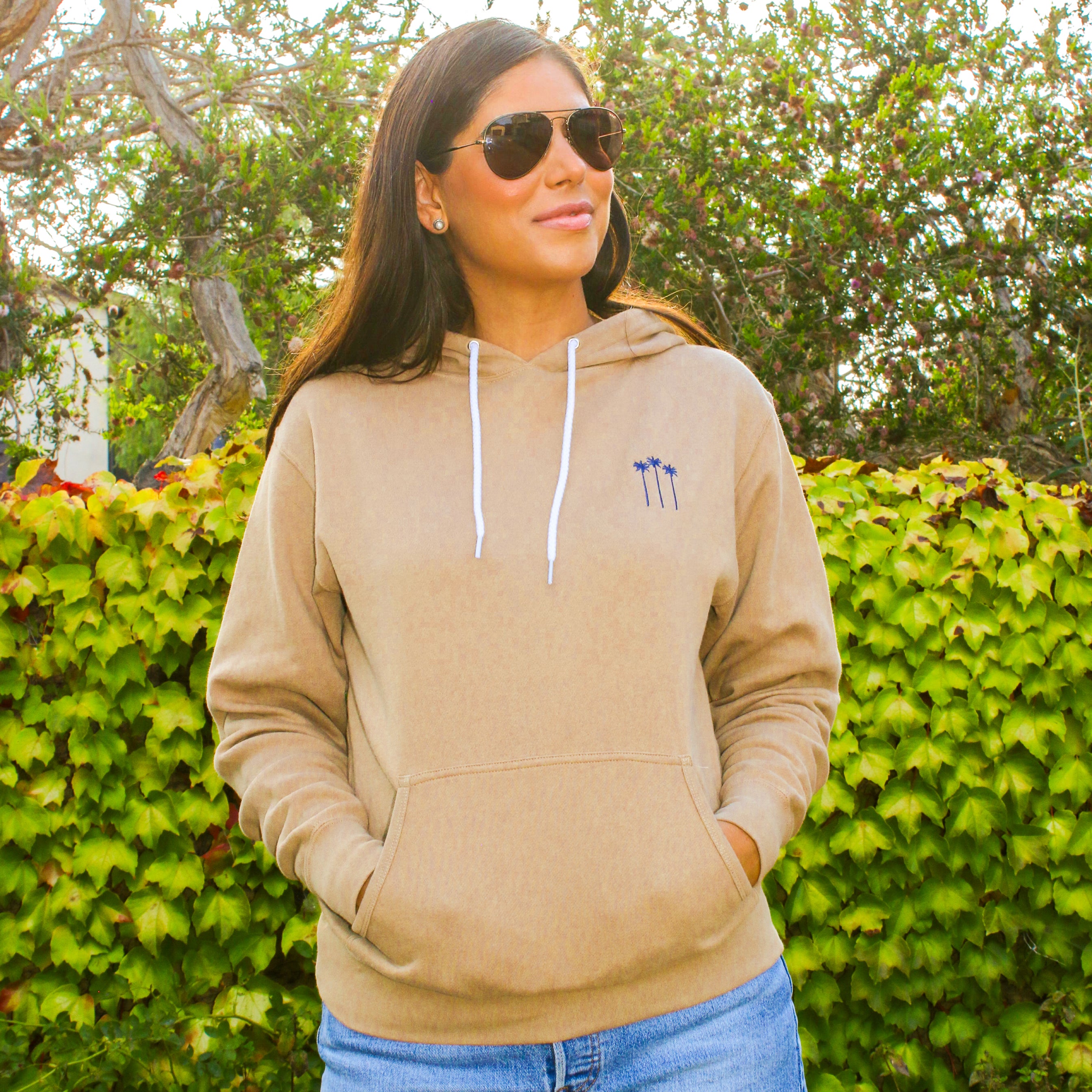 Beachly - Tres Palmas Hoodie - Latte (Add-On)