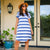 Beachly - Charlie Striped Dress - Cobalt Stripe