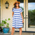 Beachly - Charlie Striped Dress - Cobalt Stripe