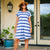 Beachly - Charlie Striped Dress - Cobalt Stripe