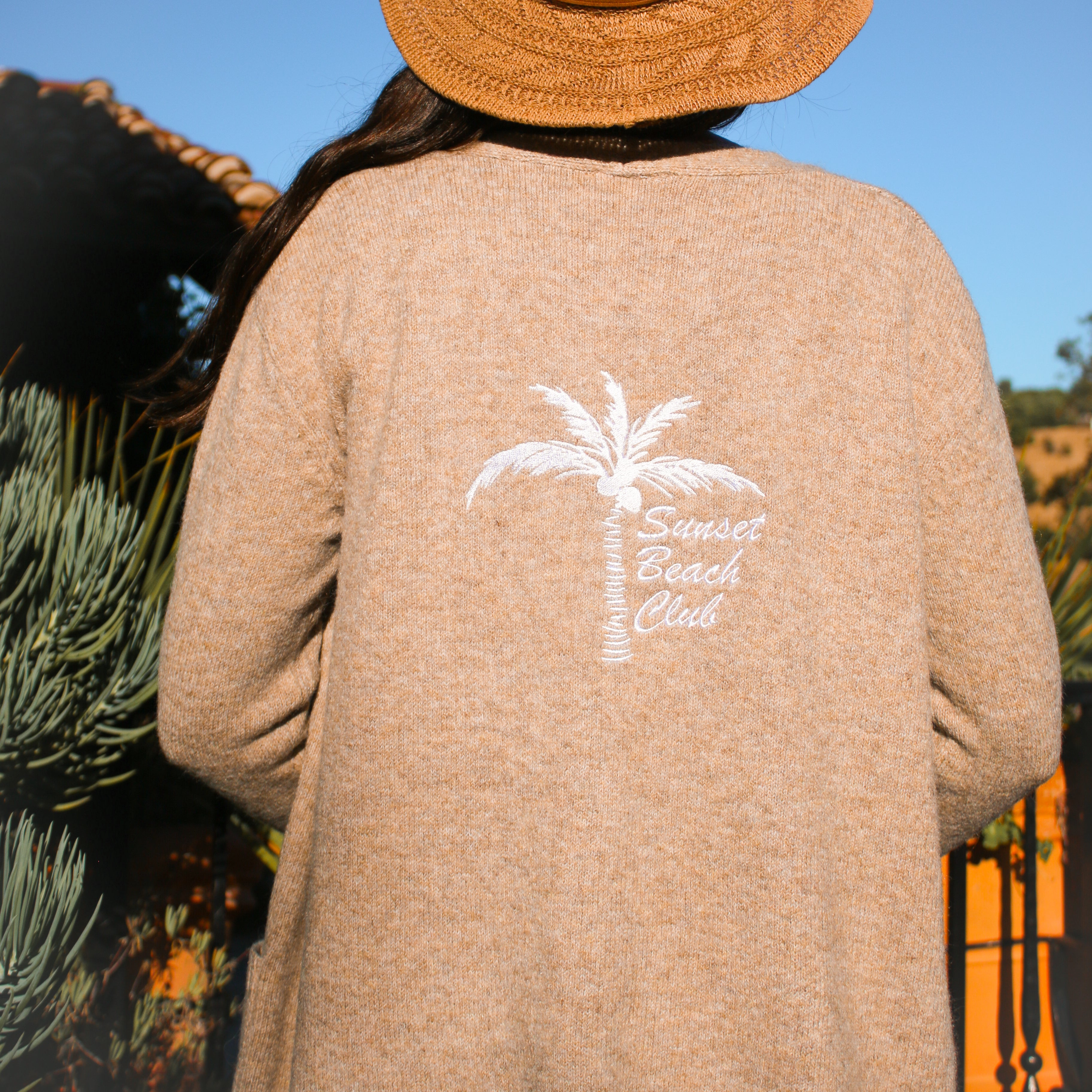 Beachly - Sunset Beach Club Cardigan - Camel (Add-On)