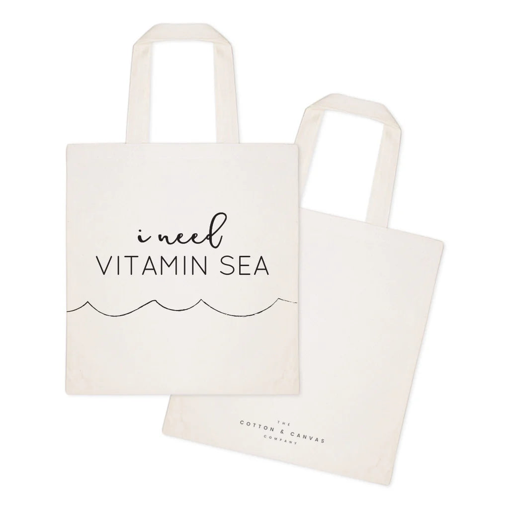 The Cotton & Canvas Company - I Need Vitamin Sea Cotton Canvas Tote Bag (Add-On)