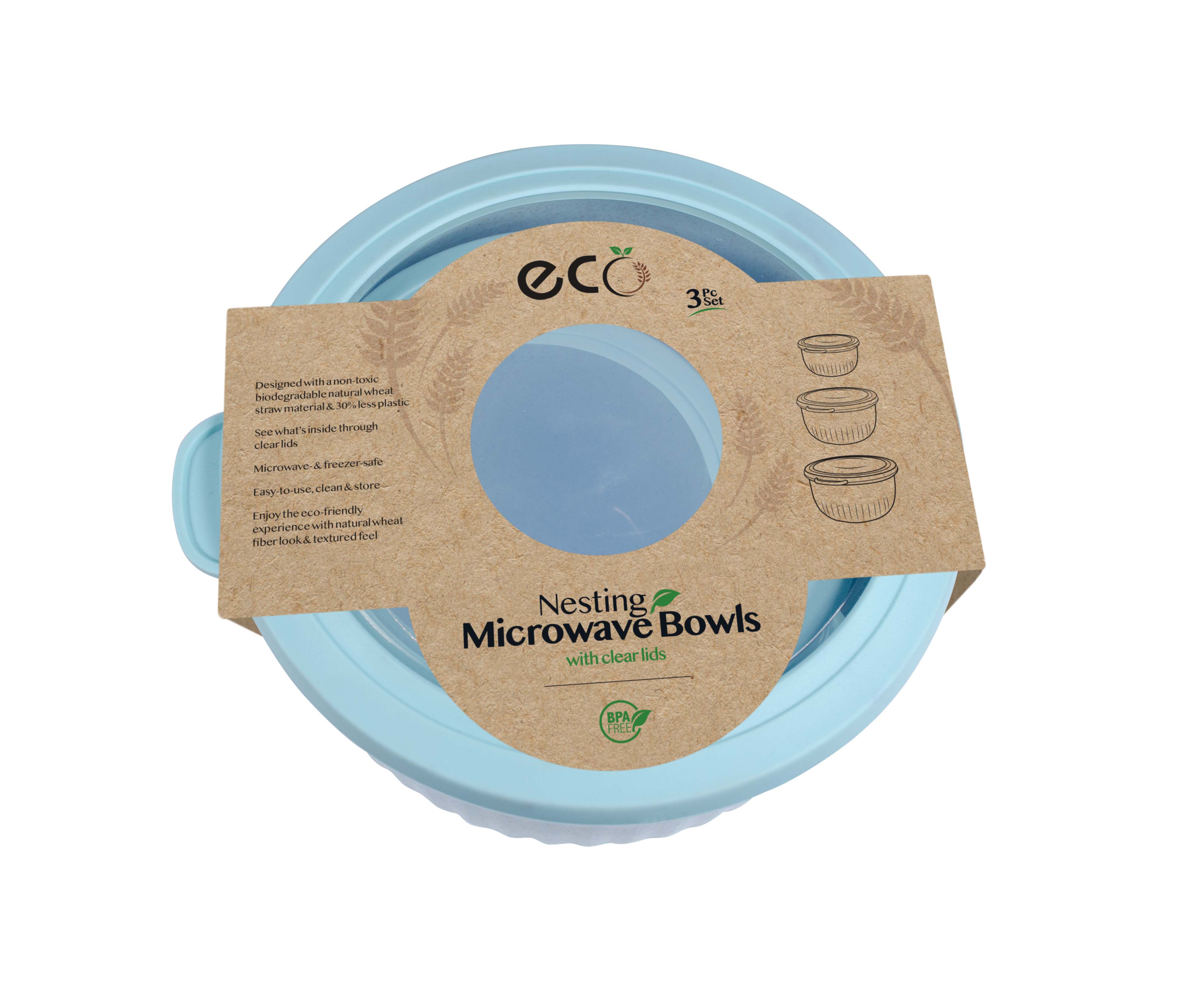 Jobar - Nesting Bowl with Lid (Teal) (3 Pack)