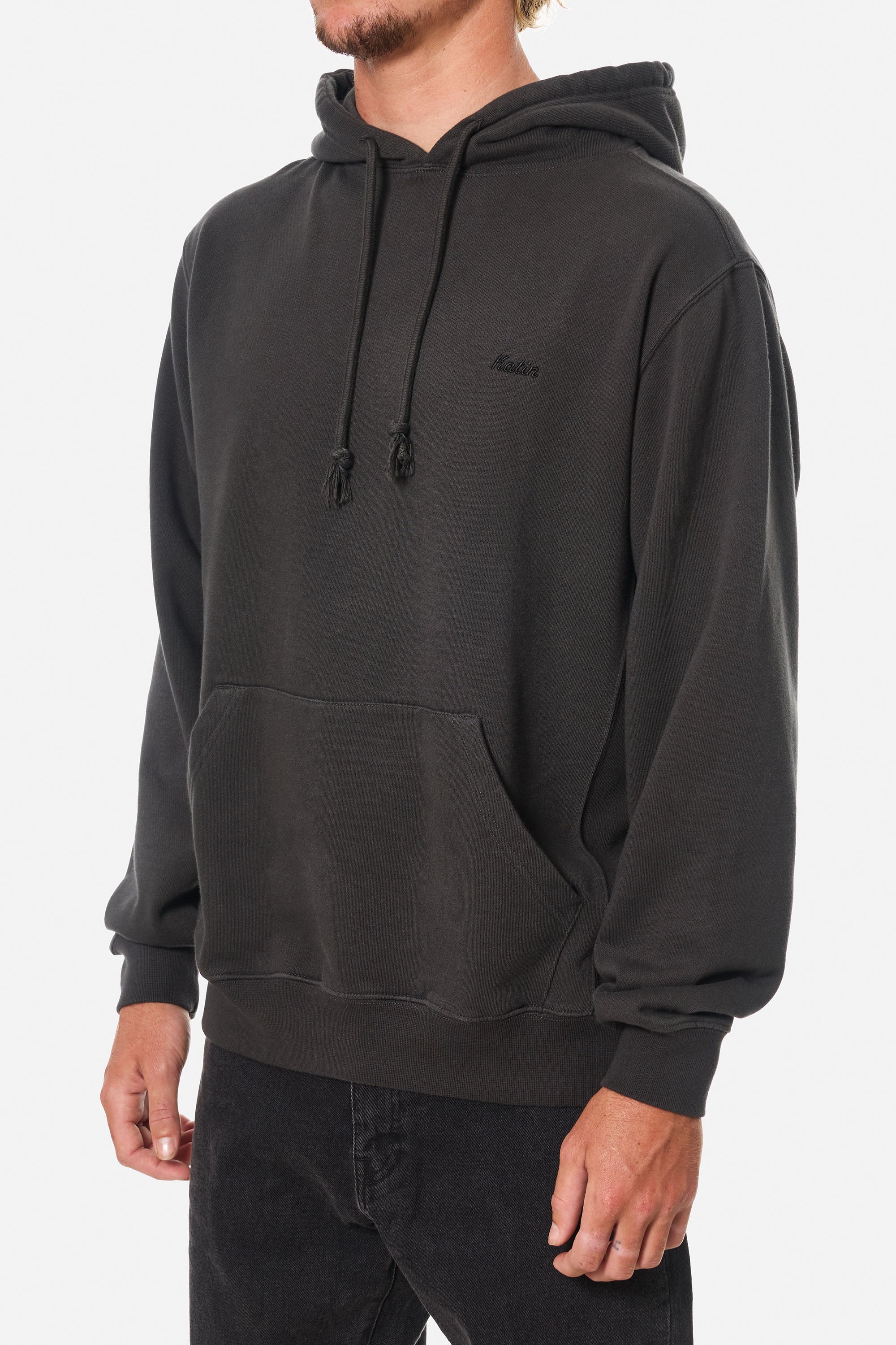 Katin - Embroidered Hoodie - Black Wash