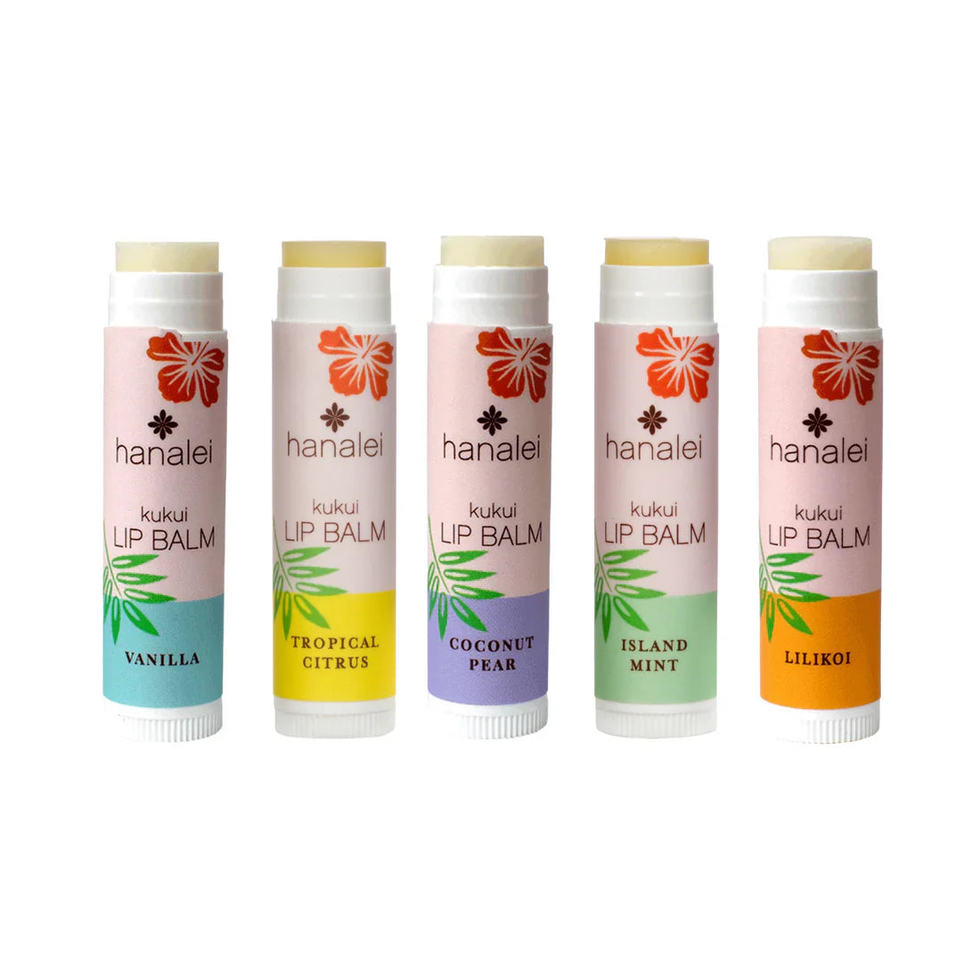 Hanalei - Kukui Oil Lip Balm Set of 5