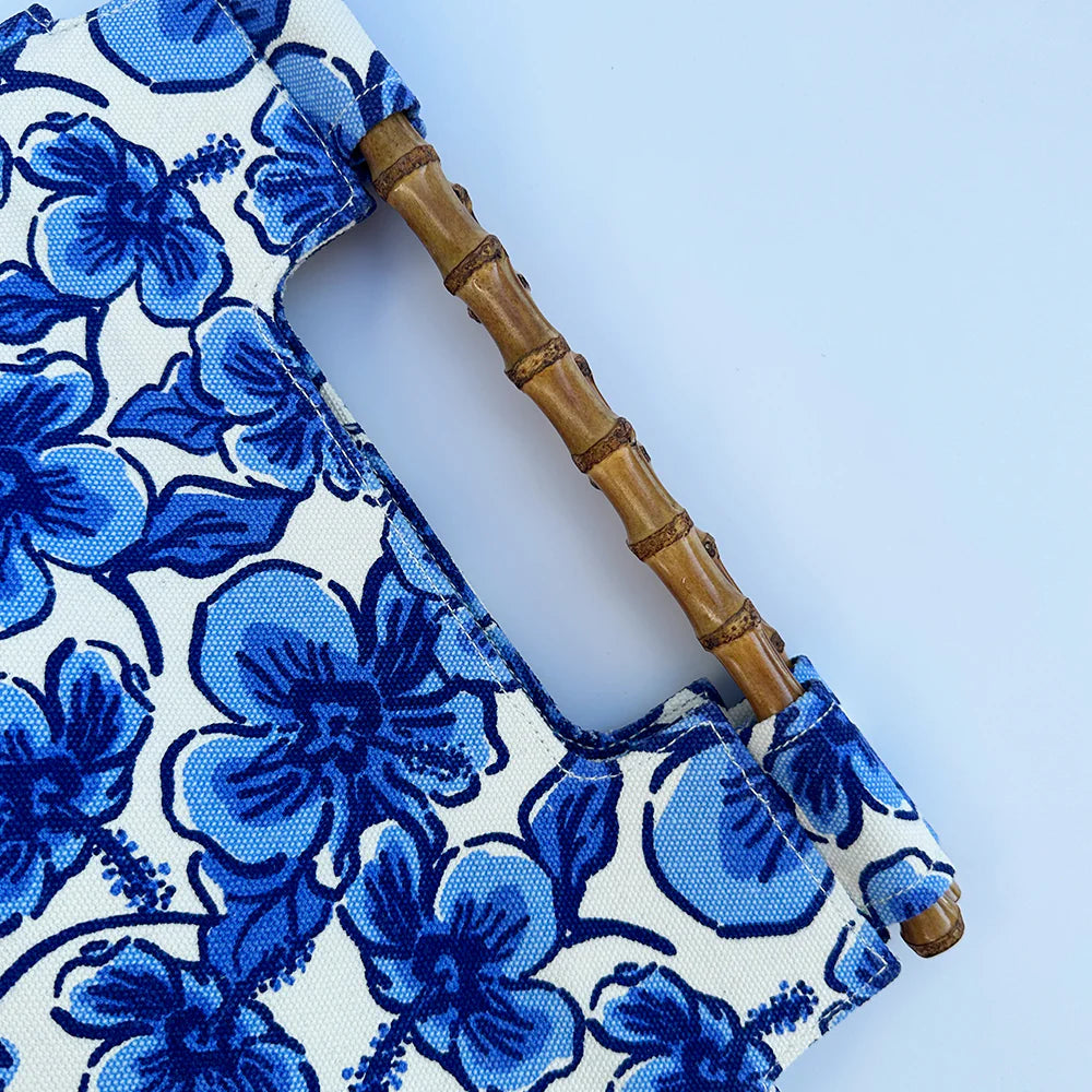 Lilibridge - The Bamboo Clutch - Hibiscus Blue (Add-On)