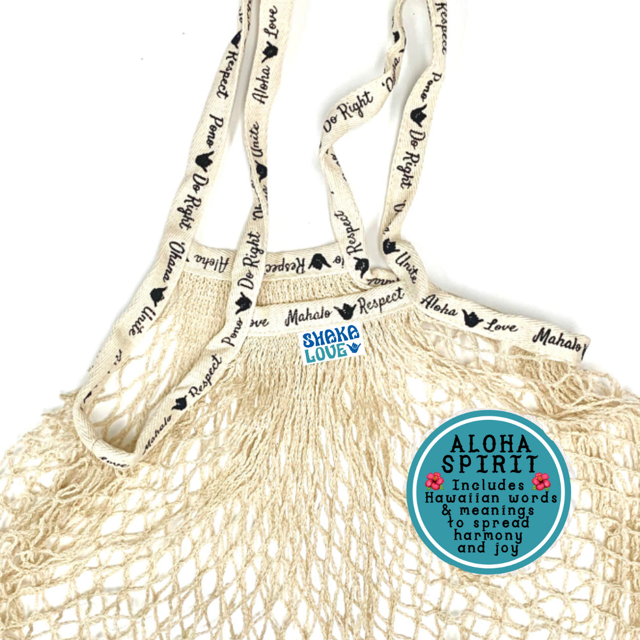 Shaka Love - Organic Mesh Tote & Beach Bag (Add-On)