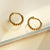 Luv AJ - Mini Continuous Beaded Huggies - Gold