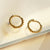 Luv AJ - Mini Continuous Beaded Huggies - Gold