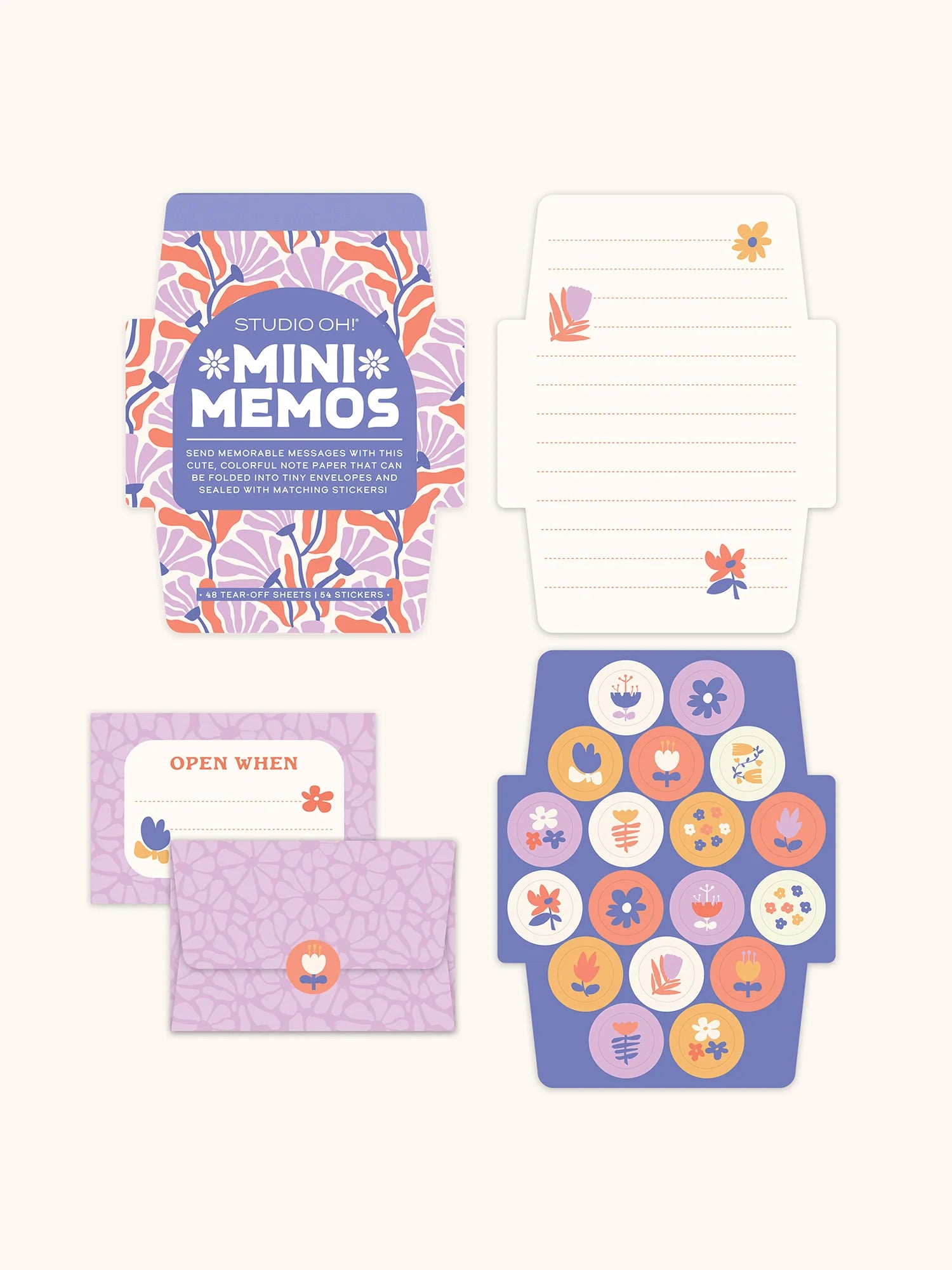 Studio Oh - Swaying Blooms Mini Memo with Stickers