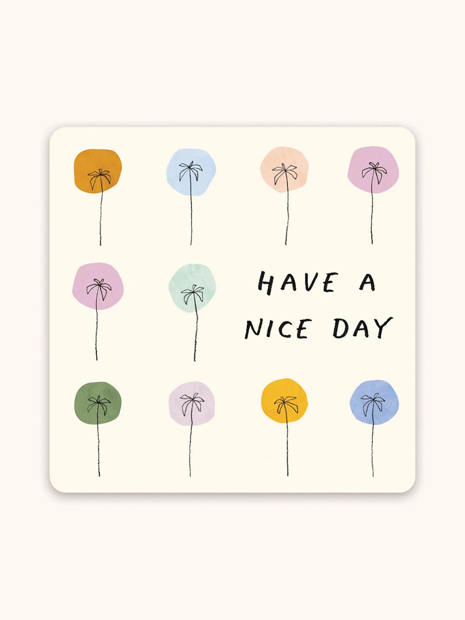 Studio Oh - Dotted Palms Mini Note Card Set with Stickers