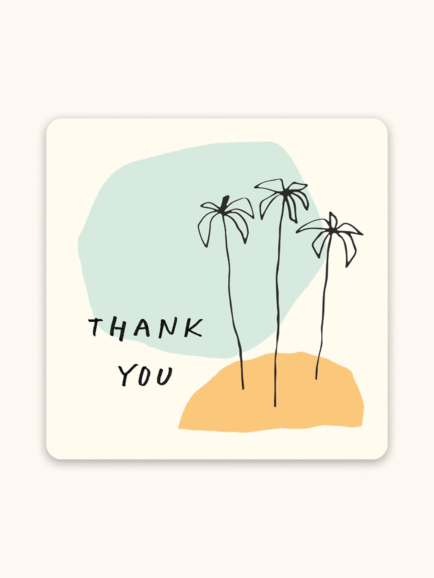 Studio Oh - Dotted Palms Mini Note Card Set with Stickers