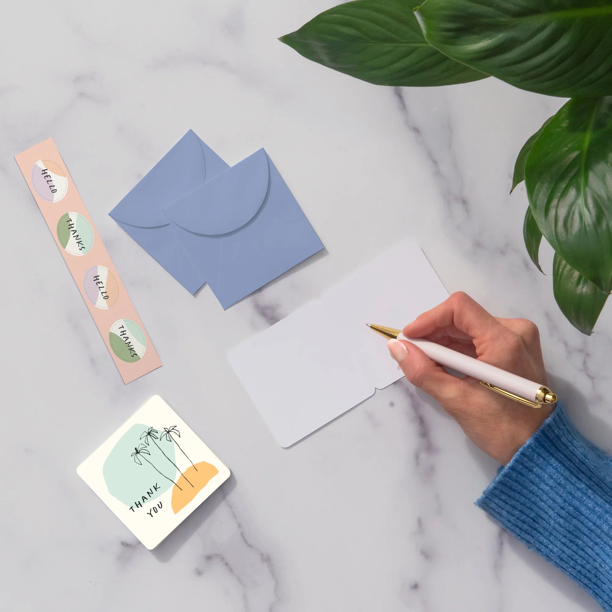 Studio Oh - Dotted Palms Mini Note Card Set with Stickers