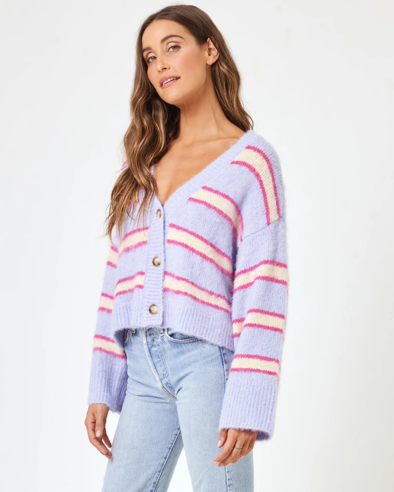 L Space - Montauk Sweater - Sandy Dune Stripe (Add-On)