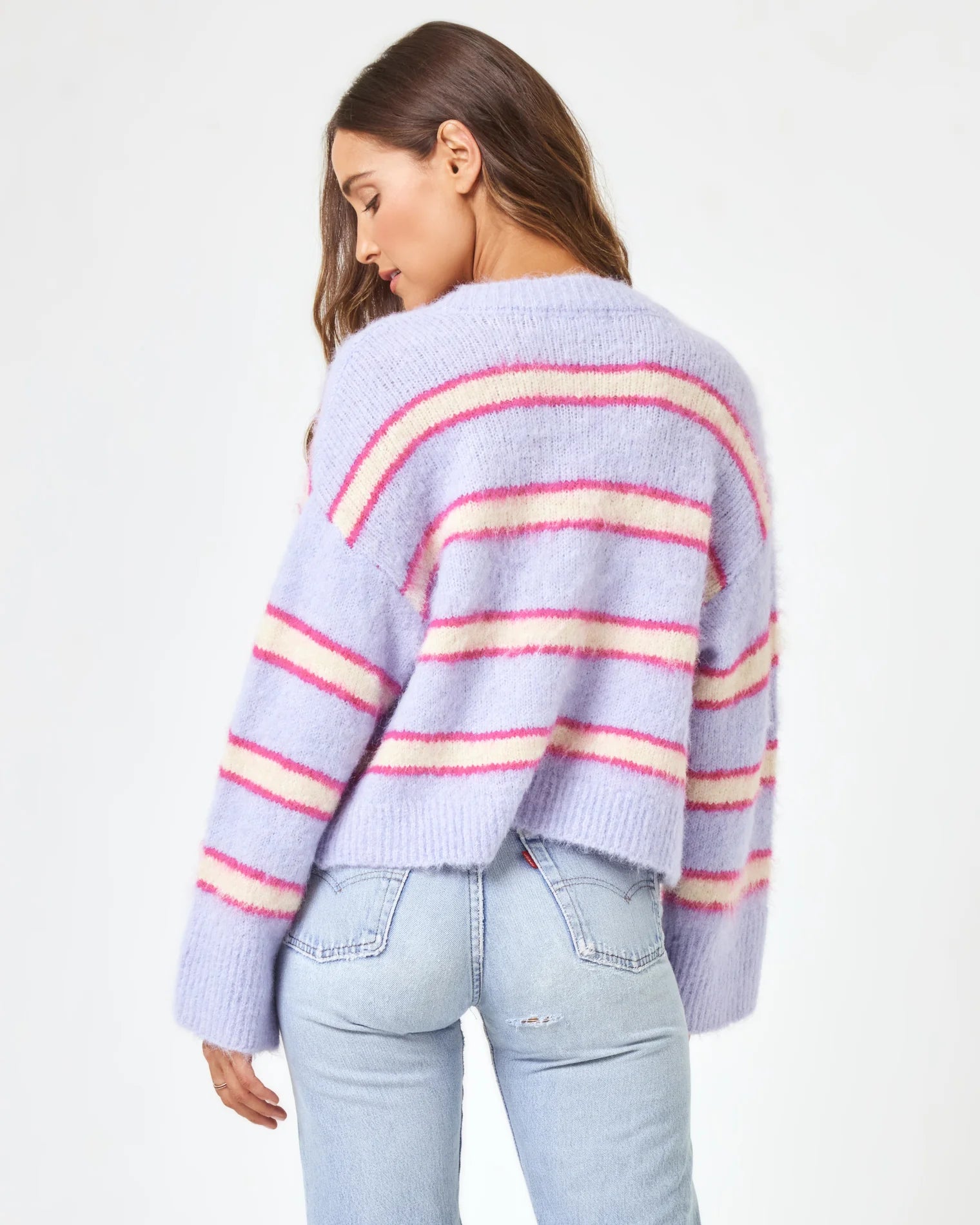 L Space - Montauk Sweater - Sandy Dune Stripe (Add-On)