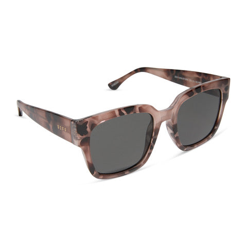 Diff Eyewear - Morgan Sunglasses - Blush Tortoise Grey