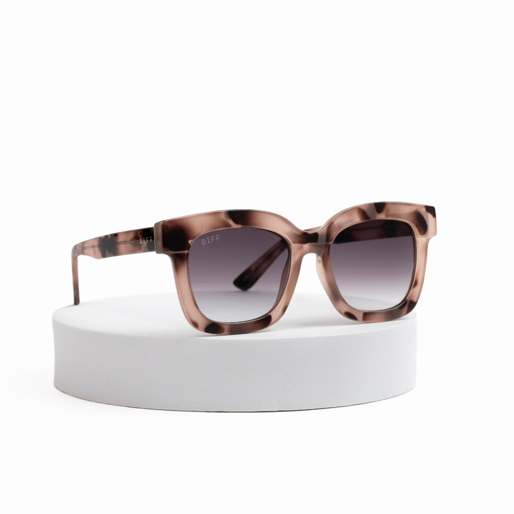 Diff Eyewear - Makay Sunglasses- Cream Tortoise & Grey Gradient (Add-On)