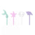 The Cotton & Canvas Company - Mermaid Acrylic Cupcake Toppers, Pack of 12 (Add-On)