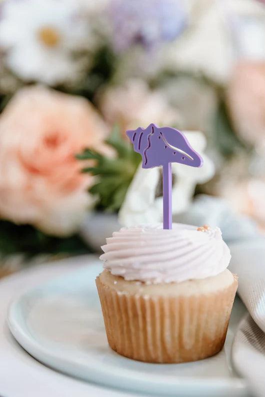 The Cotton & Canvas Company - Mermaid Acrylic Cupcake Toppers, Pack of 12 (Add-On)