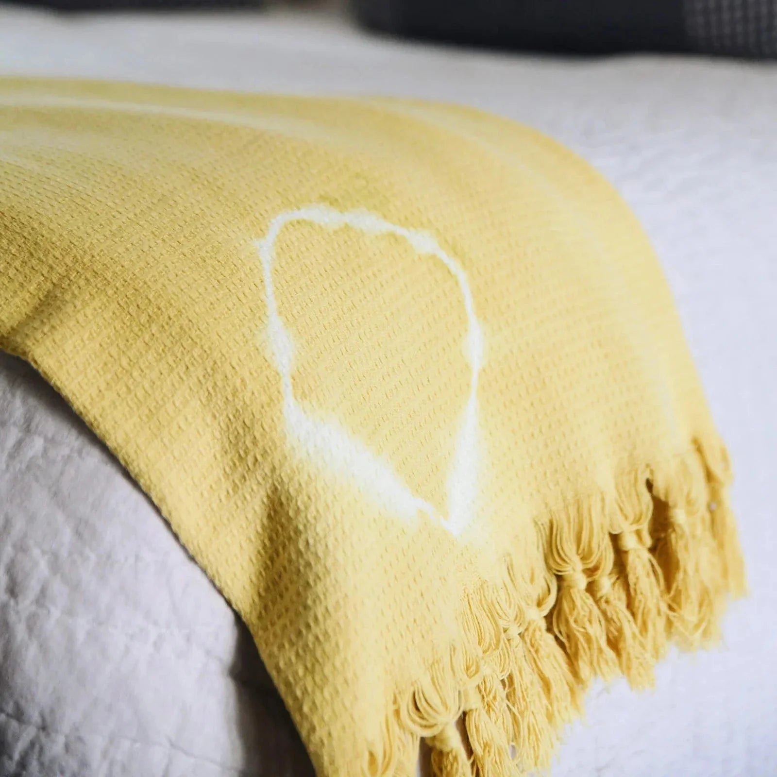 MerSea - Summer House Blanket - Chartreuse Gold Shibori