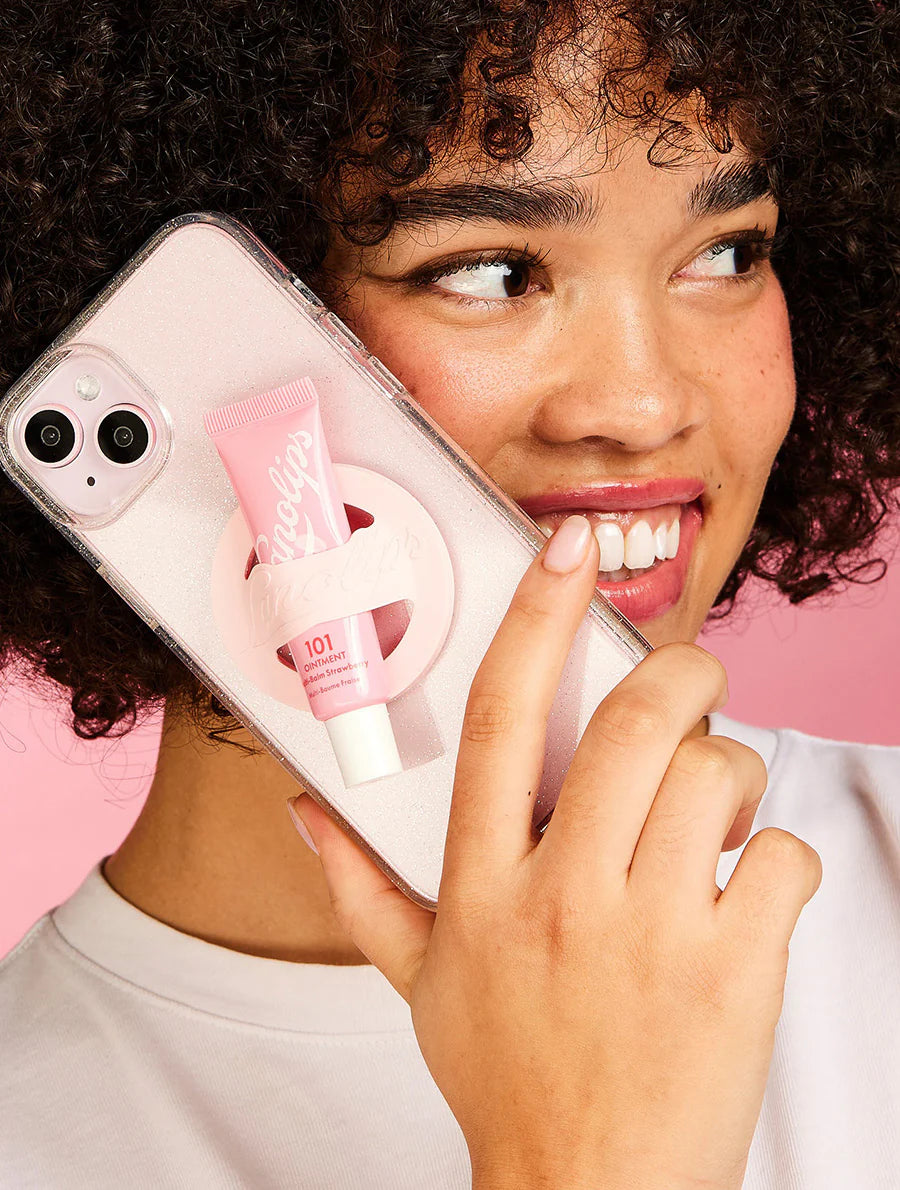 Lanolips - 101 Ointment Strawberry & Phone Lip Balm Holder