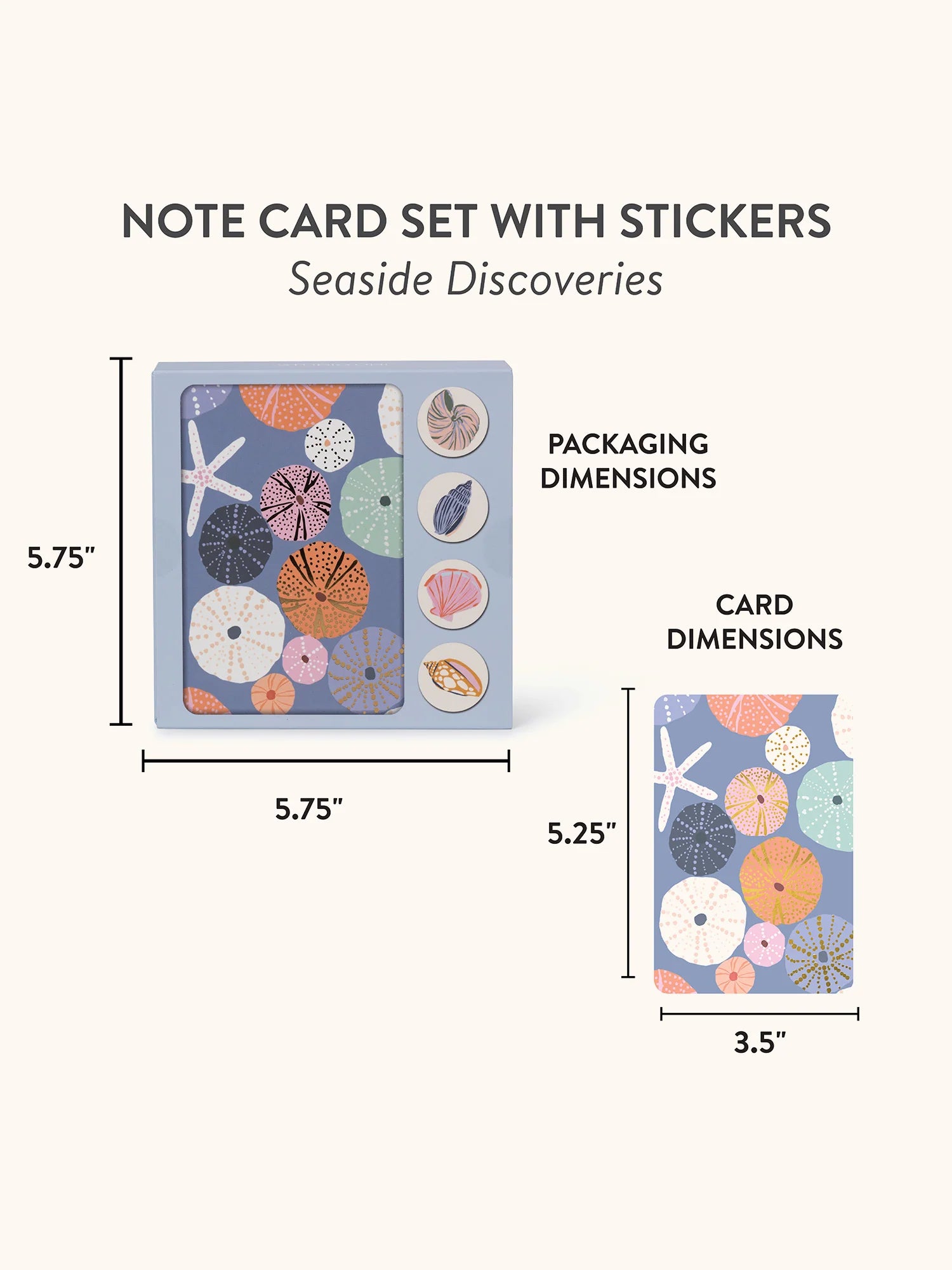 Studio Oh - Seaside Discoveries Assorted Note Card Set with Stickers