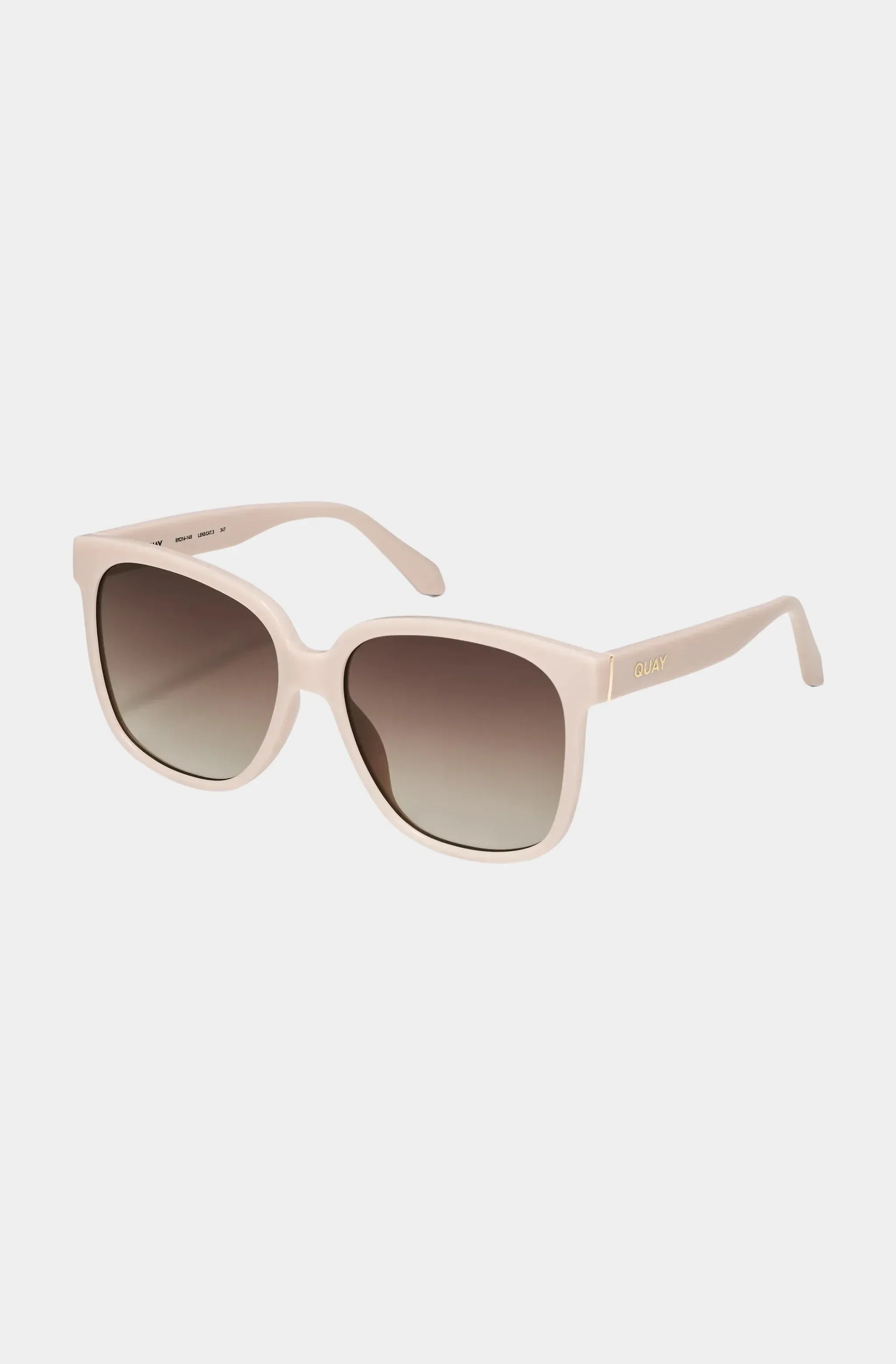 Quay - Wide Awake Sunglasses - Champagne/Brown
