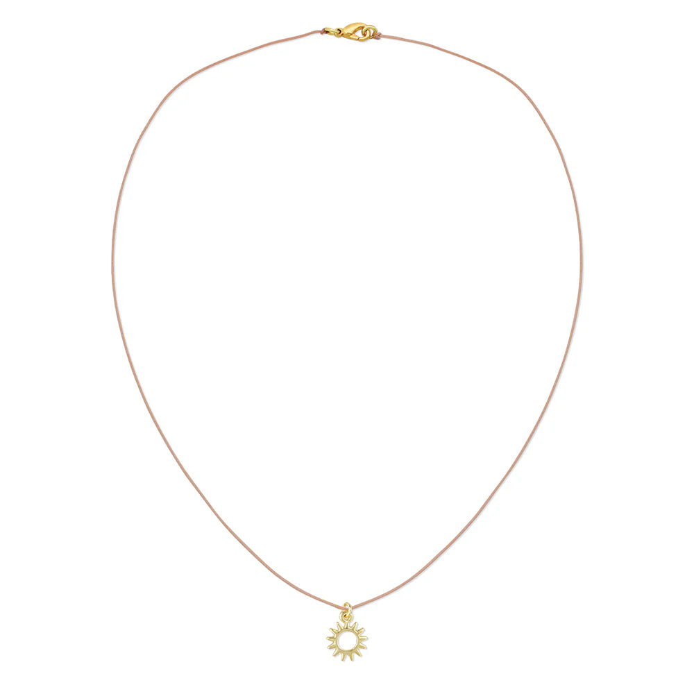 Lucky Feather - Ocean Life Necklace - Sun - Gold