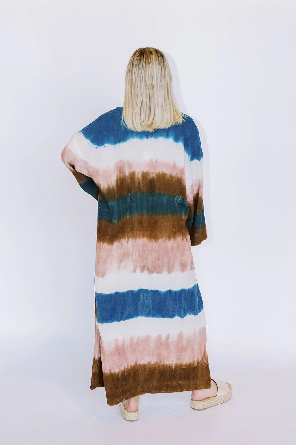 Gyal Bashy - Hand Dyed Organic Cotton Mona Ombre Maxi Kaftan - Beach Waves (Add-On)
