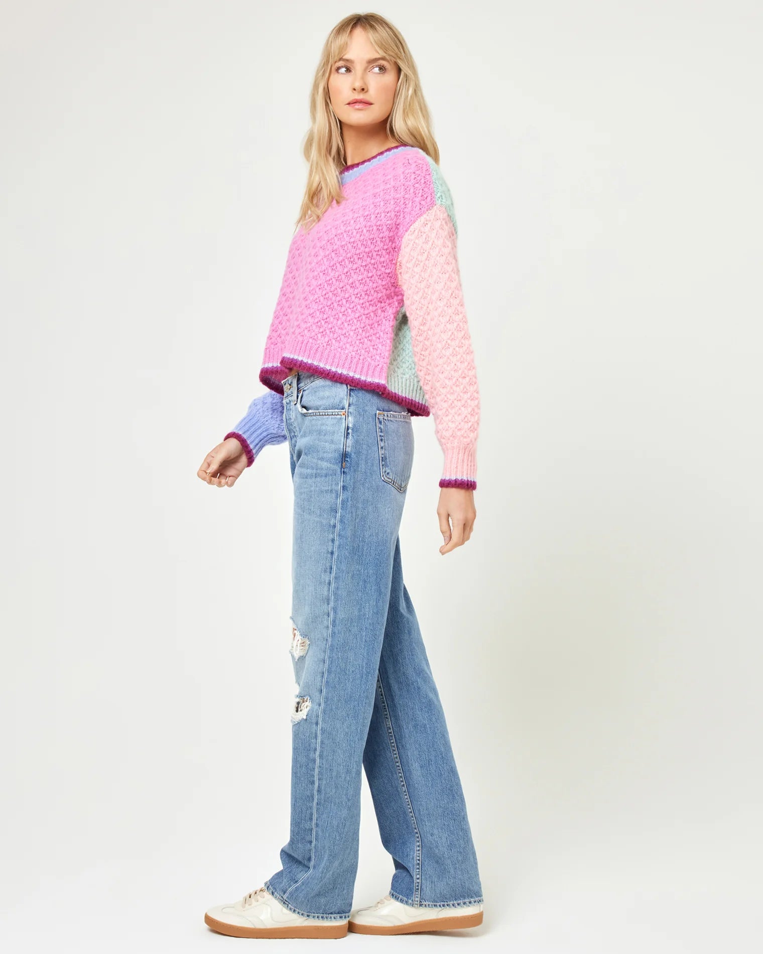 L Space - Pretty Please Sweater - Costa Del Sol Colorblock