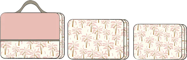 Hang Accessories - 3 Piece Packing Cube Set - Palm -