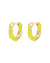 Luv AJ - Pave Cuban Link Hoops - Neon Yellow/Gold (Add-On)
