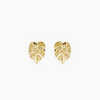 Misha Hawaii - Tiny Monstera Stud Earring 14kt Vermeil - Gold