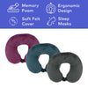 Pursonic - Memory Foam Travel Pillow with Sleep Mask (3 Pack)