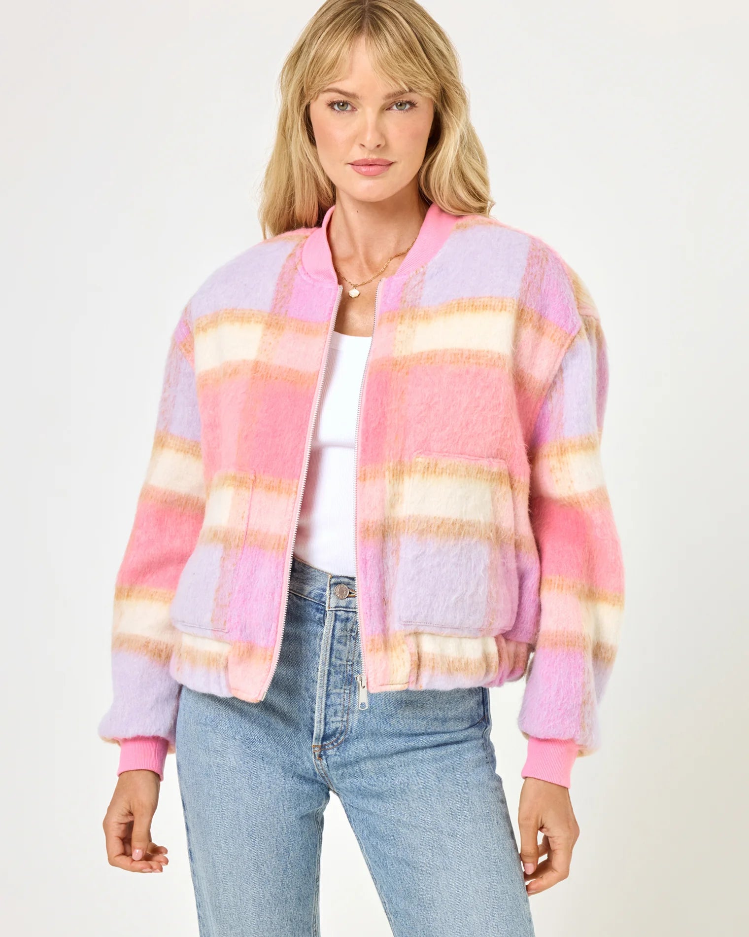 L Space - Quinn Jacket - Point Dume Plaid (Add-On)