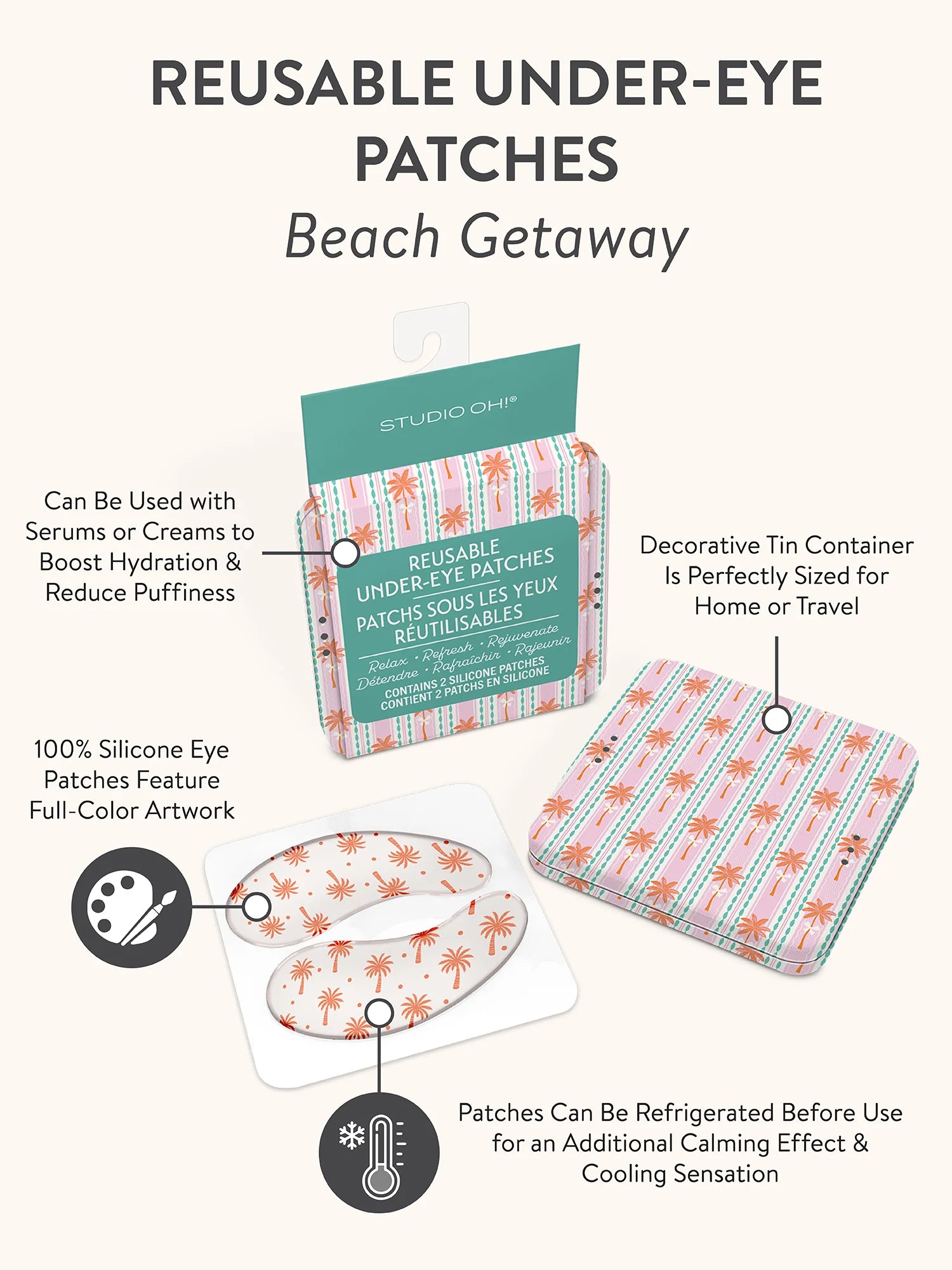 Studio Oh - The Beach Getaway Reusable Under-Eye Patches