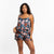 Gyal Bashy - Recycled Polyester Lucia Silky Printed Lounge Shorts - NavyPalms