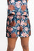Gyal Bashy - Recycled Polyester Lucia Silky Printed Lounge Shorts - NavyPalms (Add-On)