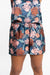 Gyal Bashy - Recycled Polyester Lucia Silky Printed Lounge Shorts - NavyPalms