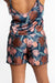 Gyal Bashy - Recycled Polyester Lucia Silky Printed Lounge Shorts - NavyPalms