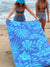 Shaka Love - Retro Palm Blue Turkish Towel (Add-On)
