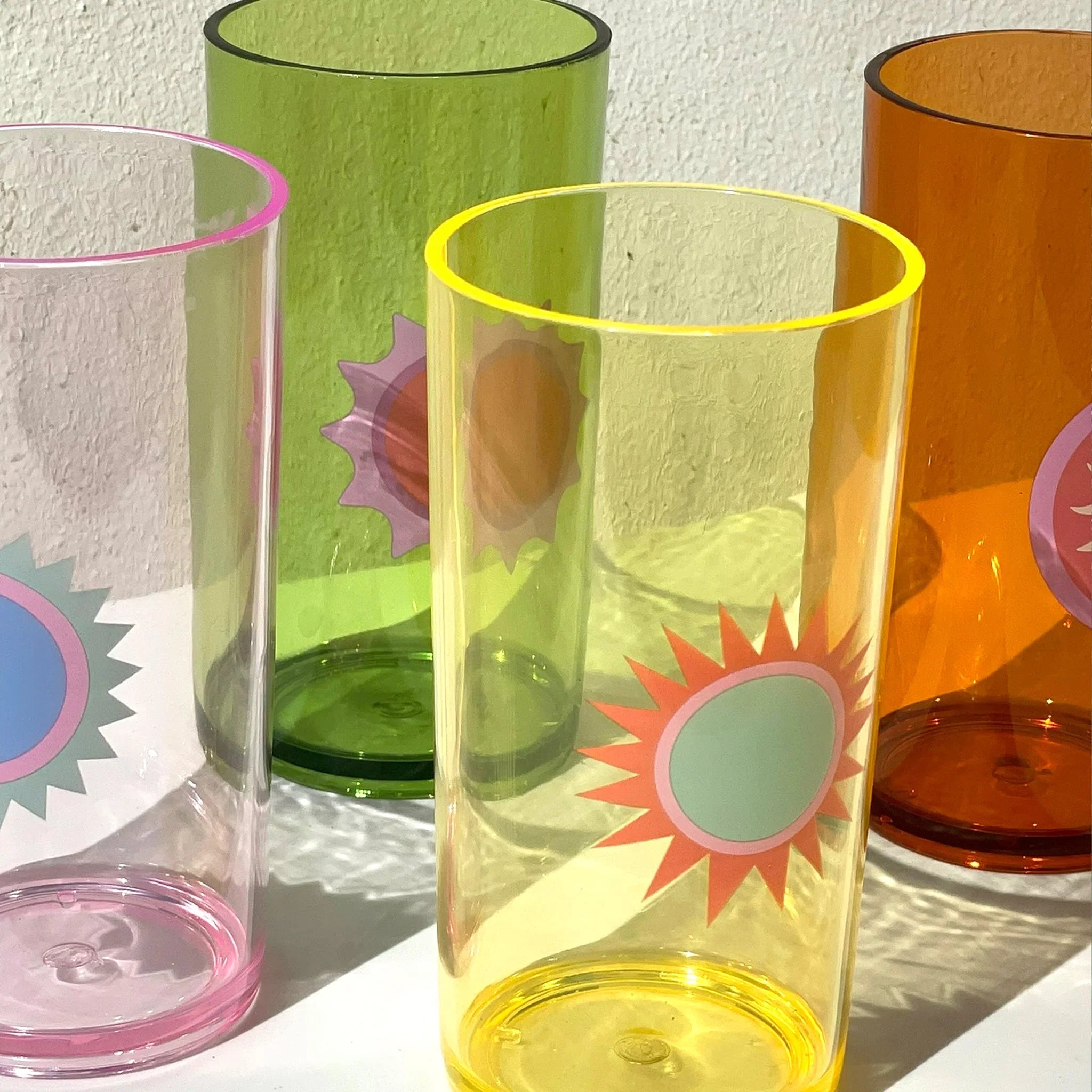 Sunnylife - Poolside Tall Tumbler 4 Pack - Rio Sun Multi