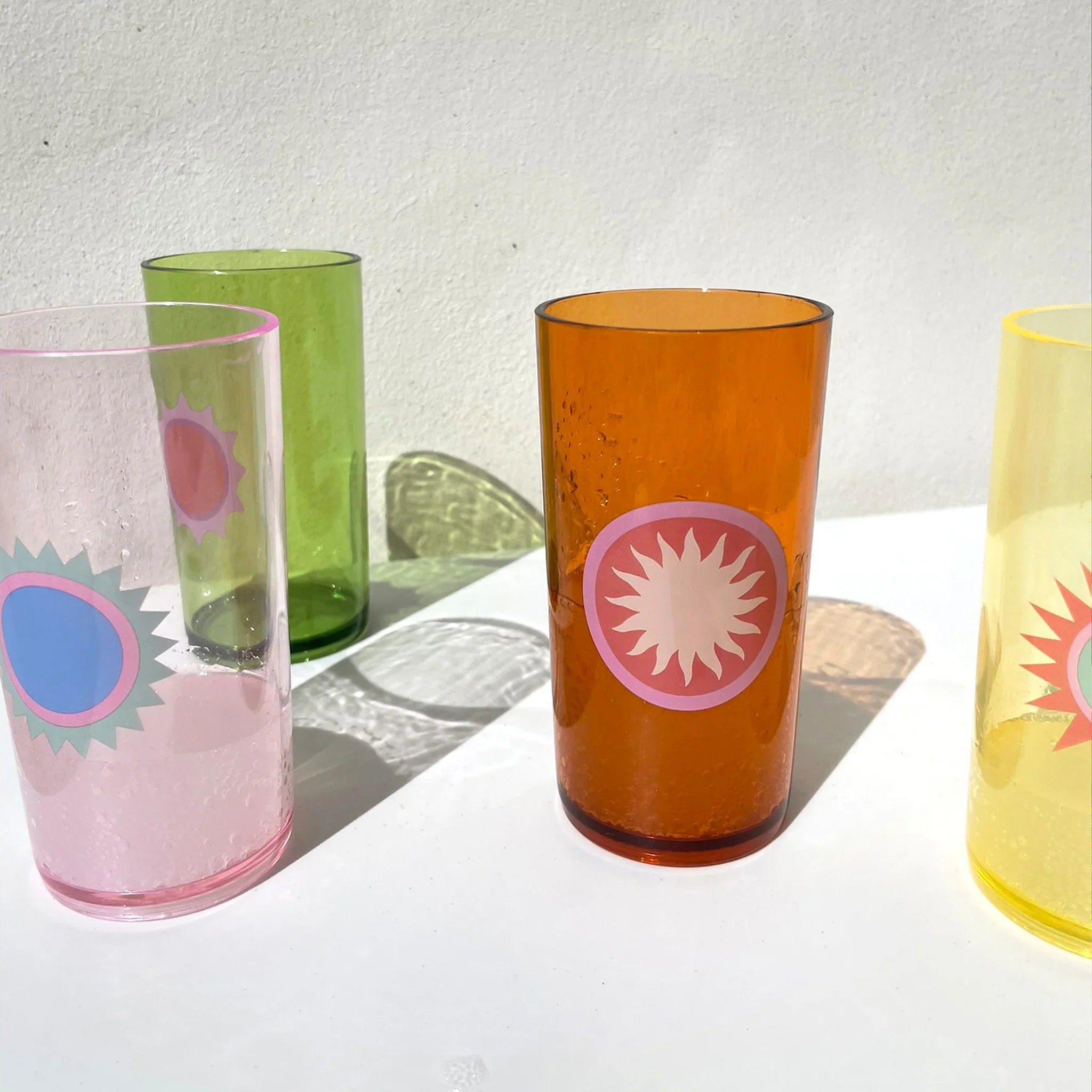 Sunnylife - Poolside Tall Tumbler 4 Pack - Rio Sun Multi