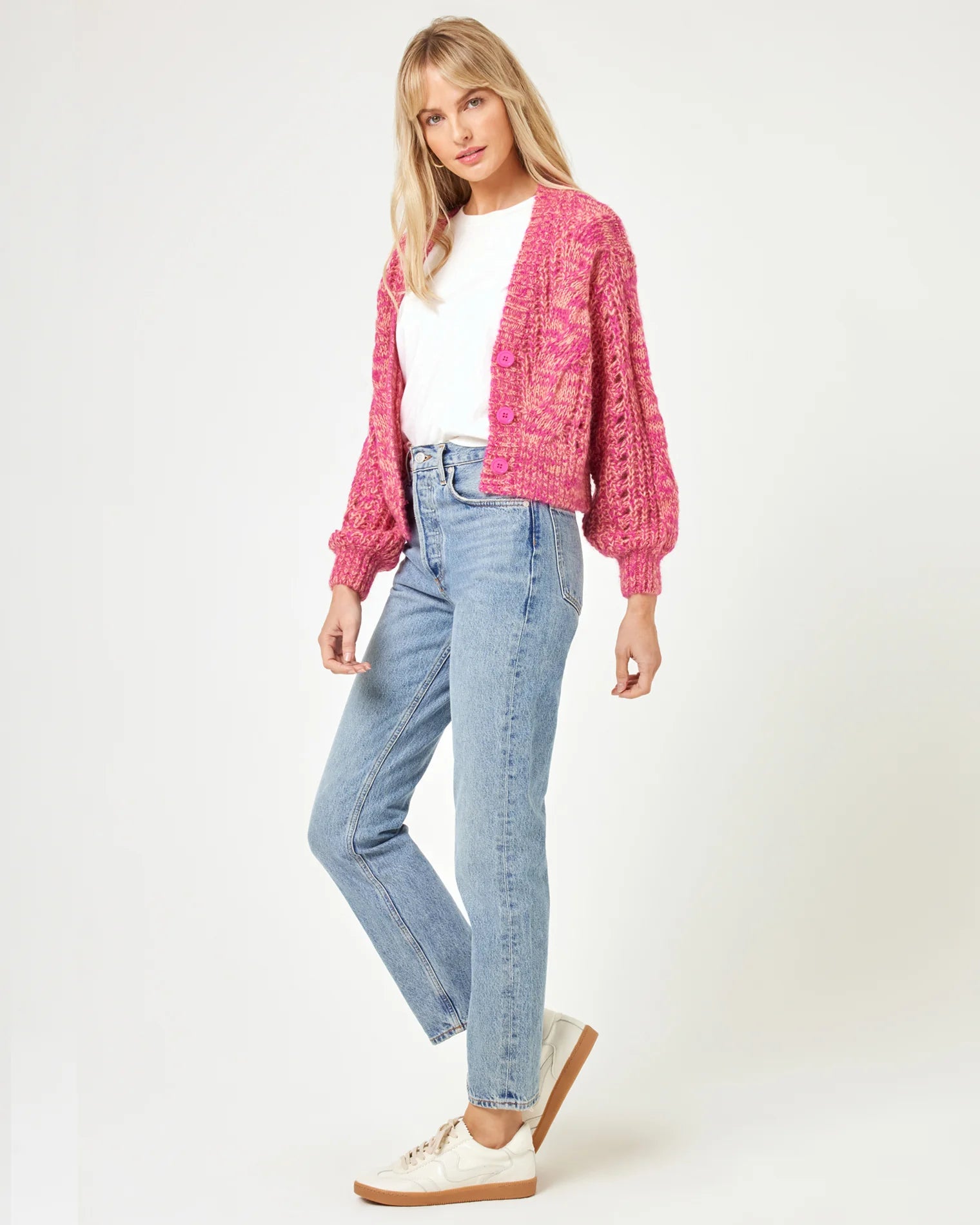 L Space - Strawberry Fields Cardigan - Strawberry Marl