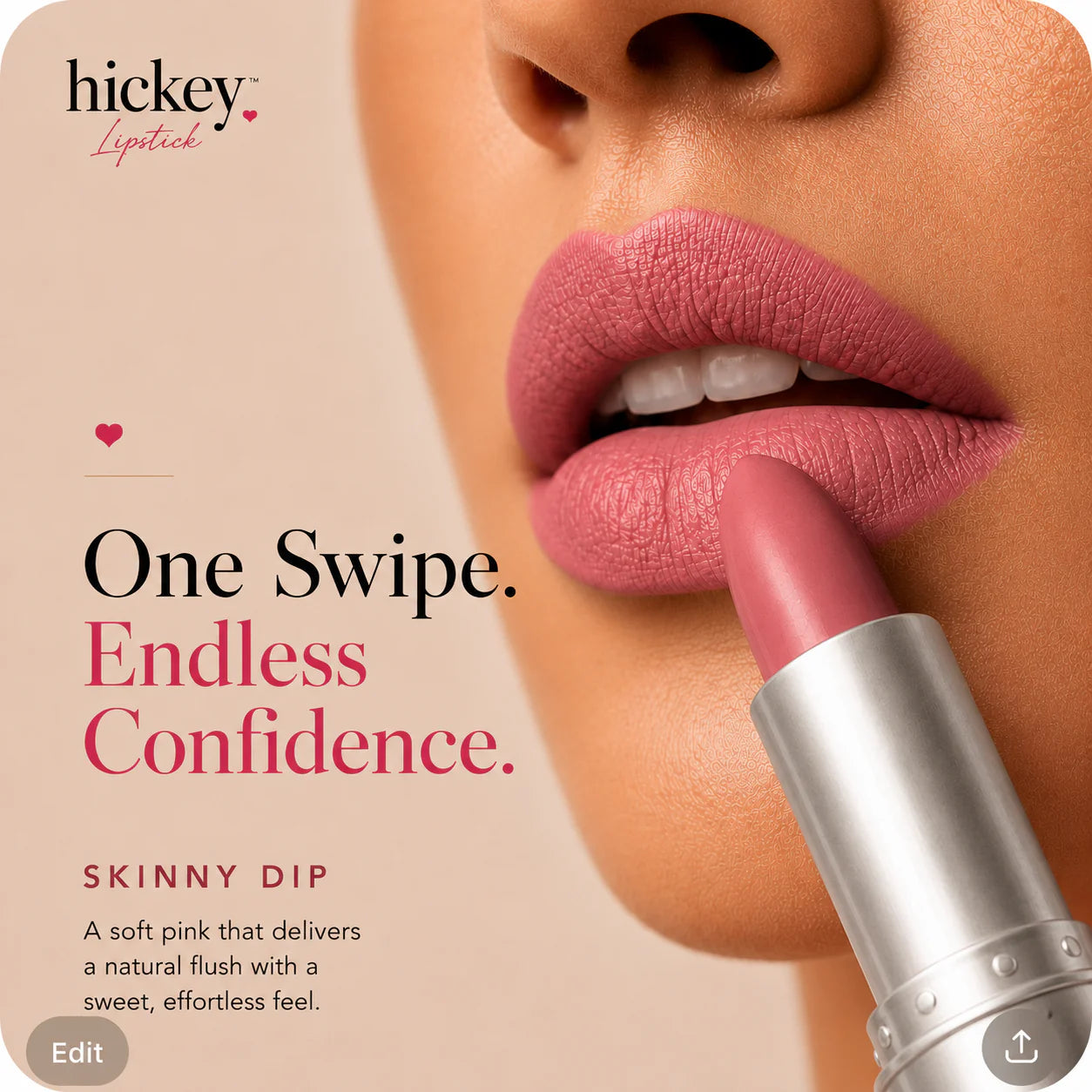 Hickey Lipstick - Limited Edition Skinny Dip & Beach Babe Duo | Refillable Lipstick Case