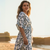 Splendid - The Tropic Veil Coverup - Cream/Teal Palms