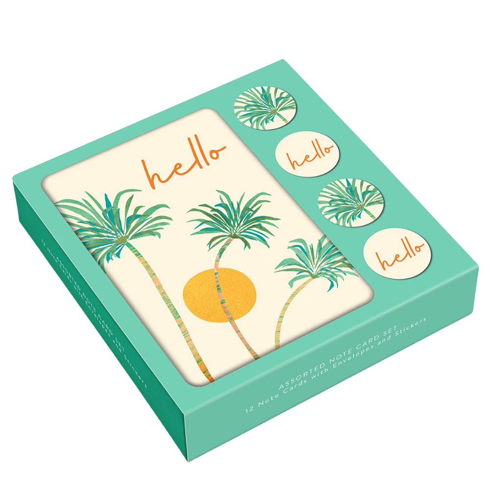 Studio Oh - The Sunny Hello Note Card Set with Stickers