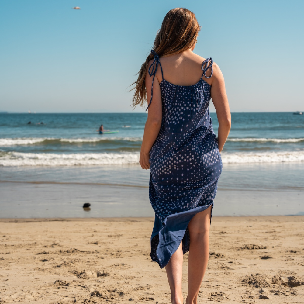 Splendid - The Beach Bandana Tie Strap Maxi Dress